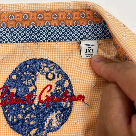 Robert Graham 3XL Tailored Fit Button Down Shirt Embroidered Knowledge Wisdom - Picture 3 of 9